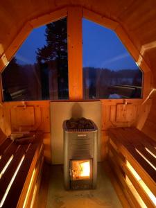 Romantic night in a dome tent lake view