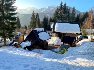 Dwarfs cabin overlooking Julian Alps near Bled
