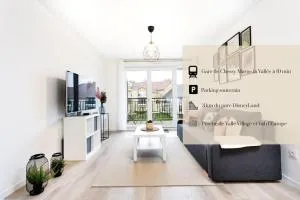 Bright flat near Disneyland with private parking - Chalifert