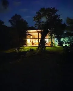 Casa de Vidro cercada por Araucárias - Chopinzinho