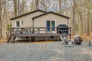 Fire Pit and Deck Inviting Pocono Lake Home