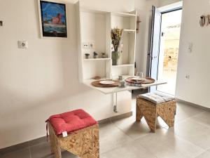 Surf-themed stone house at Kalliopi