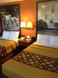 Balcony Room with Two Double Beds - Non-Smoking room in Super 8 by Wyndham New Orleans