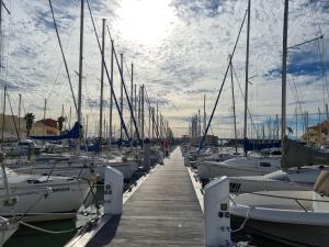 Beau T2 climatisé pour 4 pers avec parking, proche plage à Port Leucate - FR-1-727-6