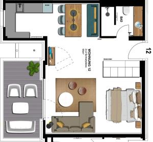 Seebrücke Heringsdorf - 1-Raum-Appartement mit Balkon S12