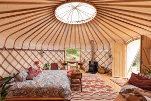 Luxury yurt glamping at Littlegrove