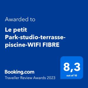 Appartements Le petit Park-studio-terrasse- piscine-WIFI FIBRE : photos des chambres