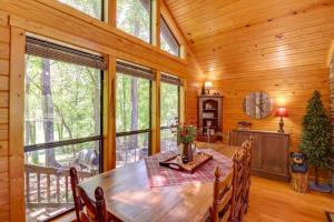 Roomy Riverfront Trout Valley Cabin with Porch!