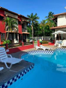 AP01 de 2 suítes para até 8 pessoas em condomínio a 3 minutos a pé da praia de Taperapuan