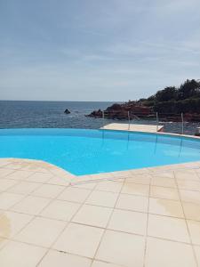 Studio calme vue mer pieds dans leau