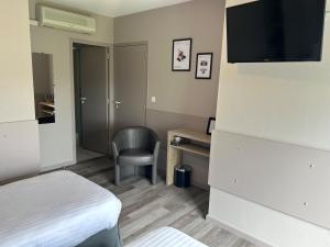 Hotels Logis Les Voiliers : Chambre Lits Jumeaux