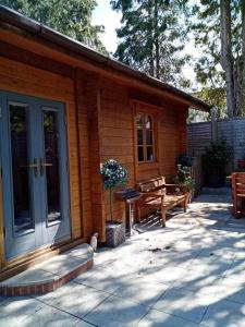 tranquil log cabin