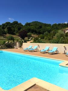 Villas Villa de 2 chambres avec vue sur la mer piscine partagee et jardin amenage a Serra di fiumorbo a 4 km de la plage : photos des chambres