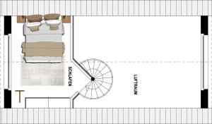 Seebrücke Heringsdorf - Appartement mit 1 Schlafzimmer und Balkon S1