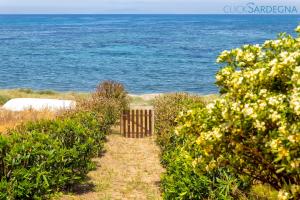 Villa seashore of the Marina of Sorso, 3 rooms, veranda on the sea, garden