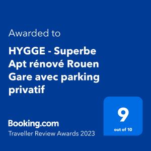 Appartements HYGGE - Superbe Apt renove Rouen Gare avec parking privatif : photos des chambres