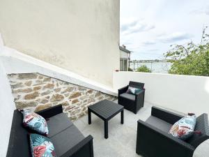 Maisons de vacances Charmante maison tout confort – Terrasse – Vue sur le port : photos des chambres