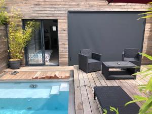 Loft privatisé avec spa XXL et piscine chauffée