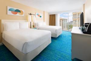 Double Room with Partial Ocean View room in Aston Waikiki Beach Hotel