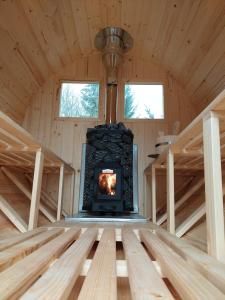 Chata na Orave so saunou a kúpacou kaďou