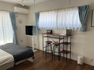 近沙滩 冲浪圣地 鵠沼海岸独立式公寓 独立卫生间 带厨房 有洗衣机