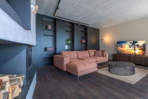 Luxury beachside villa with a pool and a sea view