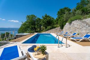 Villa Maruncela with sea and island views, 5 bedrooms, private pool, gym