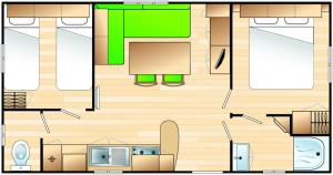 Campings MH135 camping TOHAPI NOVELA - Mobil home 5p climatise - : photos des chambres