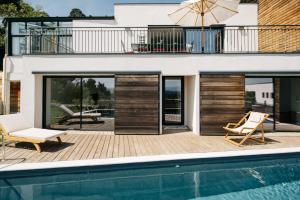 Maisons de vacances Modern Villa with contemporary views : photos des chambres