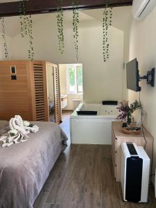 Appartements Splendide logement avec Spa - Balneo et Sauna privatif : photos des chambres