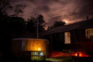 Canvas & Campfires, Luxury Safari Tent Glamping, only Seren Tent has a hot tub