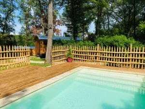 Les Roulottes de l Herm Piscine Jacuzzi Perigord - Fossemagne