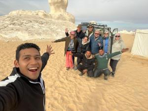 Egypt white and black desert with Camping