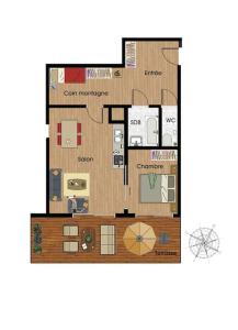 Appartements Le Chamroussien - Appartement 1700 : photos des chambres