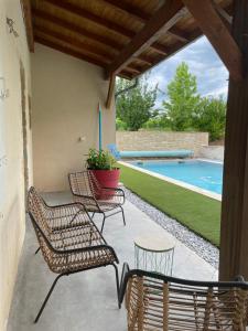 Maisons de vacances Maison de campagne avec piscine entre Saint-Emilion et Bergerac : photos des chambres