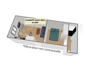 Appartements Charmant 2 pieces, 2 couchages sejour glamour : Appartement 1 Chambre