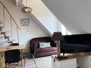 Accès direct plage, T3 mezzanine, 4 pers, balcon, parking, proche thalasso à Cabourg - FR-1-487-357