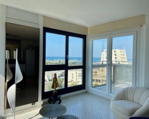 Appartements Le Mousse, P2 cosy avec une magnifique vue mer, parking : photos des chambres