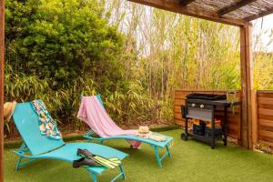 LEstrellus, mobil-home climatisé au cœur du vignoble à quelques mètres de la mer