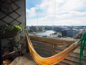 Sunset views over Helsinki rooftops