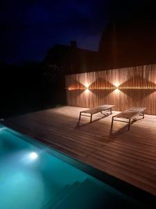 Maisons de vacances La Vigne - Maison de charme avec piscine : photos des chambres