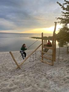 sunset cabin on the beach