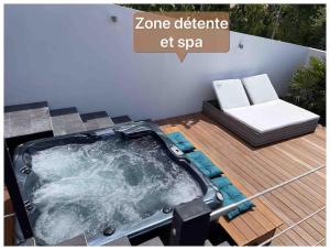 Villas L’HOUMEAU maison d’archi 500m de la plage avec SPA : photos des chambres