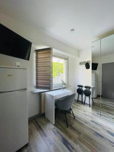 DnN Stylish Studio - WiFi, Parking, Near Basel & Airport - Portable AC, dishwasher, washing machine