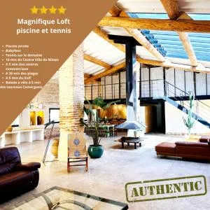 Magnifique Loft - Piscine - Tennis - Babyfoot - Générac