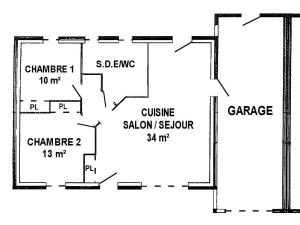 Maisons de vacances Gite Saint-Philbert-de-Grand-Lieu, 3 pieces, 4 personnes - FR-1-306-980 : photos des chambres