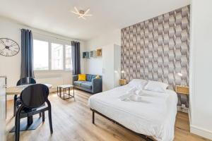 Appartements 10min Gare Grenoble, vrai lit double, calme : photos des chambres