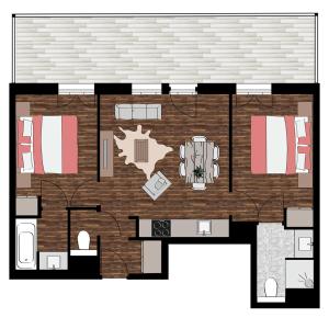 Appart'hotels Dormio Resort Les Portes du Mont Blanc : Appartement 2 Chambres (6 Personnes Maximum)