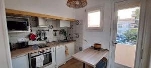 Palmier bleu front de mer