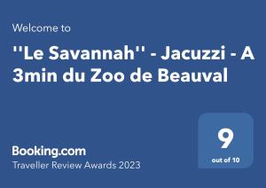 Maisons de vacances ''Le Savannah'' - Jacuzzi - A 3min du Zoo de Beauval : photos des chambres